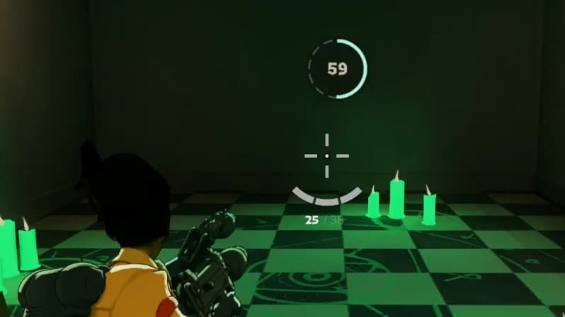 In-world respawn timer above a cleared Deadlock camp