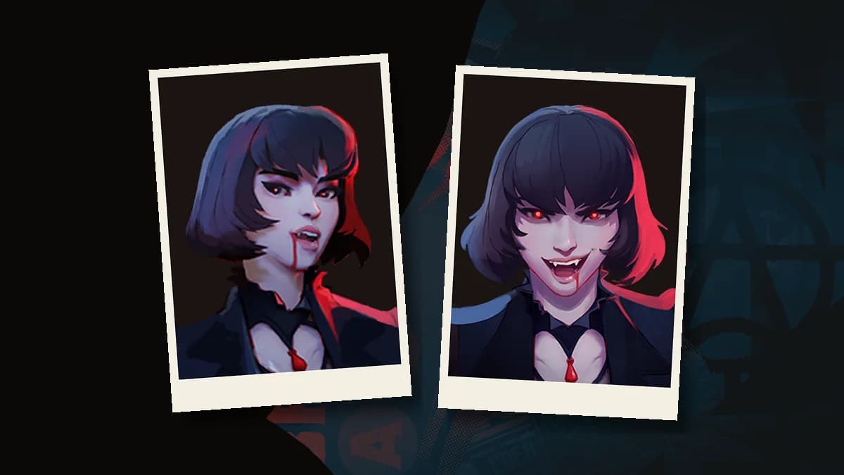 Two hero cards of Mina, Deadlock's vampire marksman