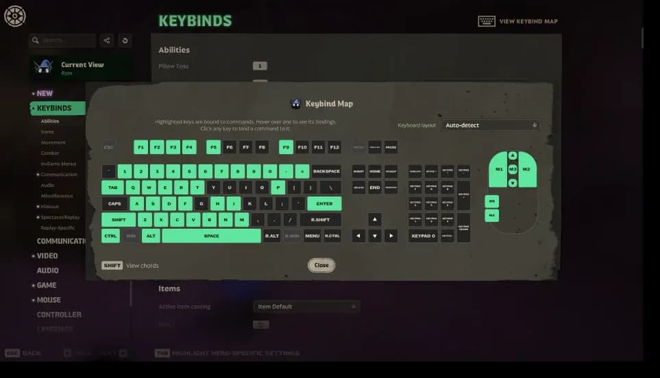 Deadlock keybind map