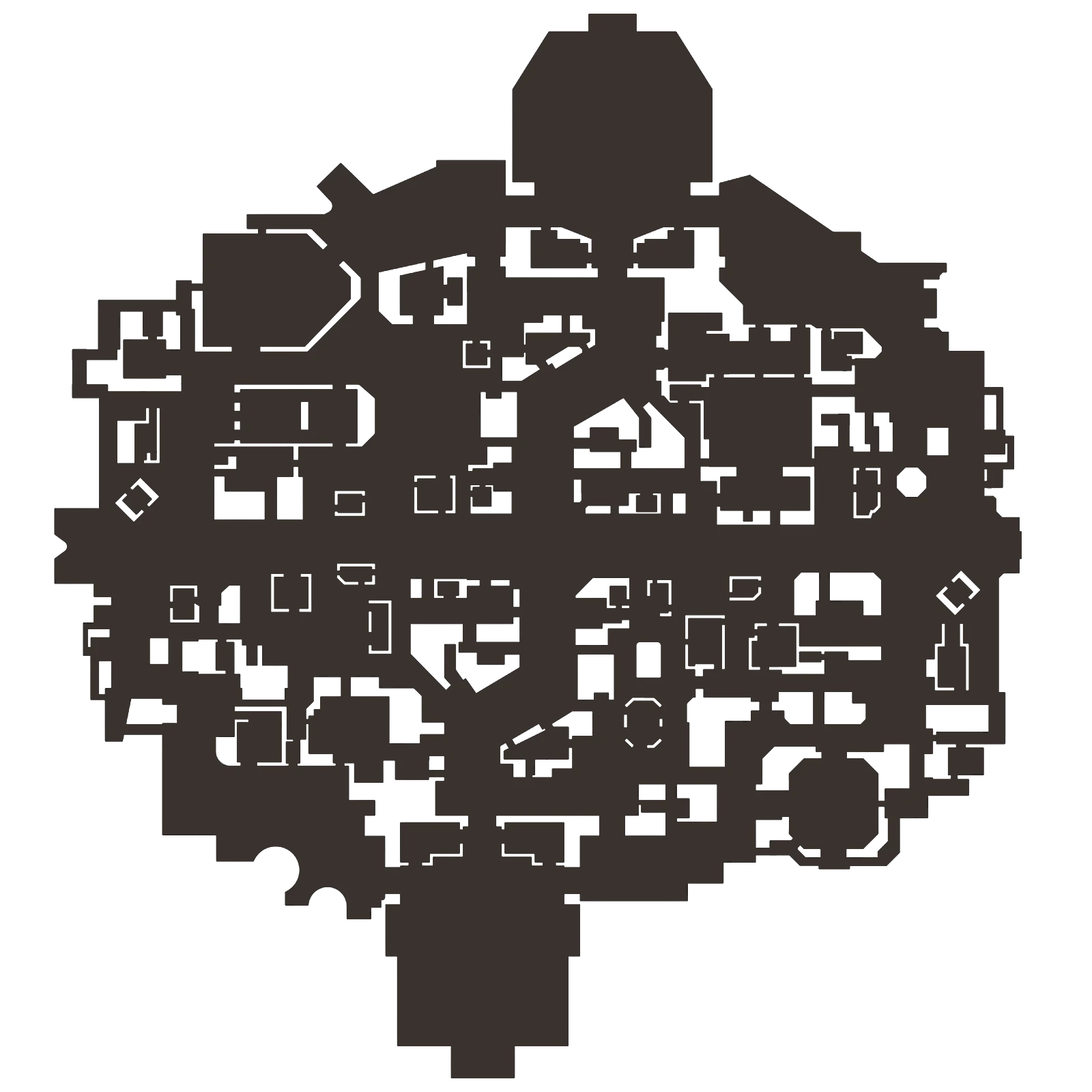 Map of Deadlock's city with lanes, districts and bases